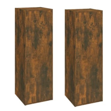 vidaXL Έπιπλα Τηλεόρασης2 τεμ. Καπν. Δρυς 30,5x30x90cm Επ. Ξύλο