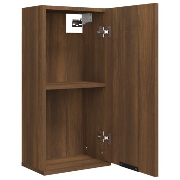 vidaXL Ντουλάπι Μπάνιου Επιτοίχιο Καφέ δρυς 32x20x67cm 1 τεμ.