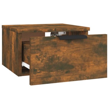 vidaXL Κομοδίνο Επιτοίχιο Καπνιστή Δρυς 34x30x20cm 1 τεμ.