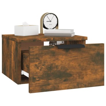 vidaXL Κομοδίνο Επιτοίχιο Καπνιστή Δρυς 34x30x20cm 1 τεμ.
