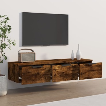 vidaXL Ντουλάπι Τοίχου Καπνιστή Δρυς 102x30x20cm Επεξεργασμένο Ξύλο 1 τεμ.