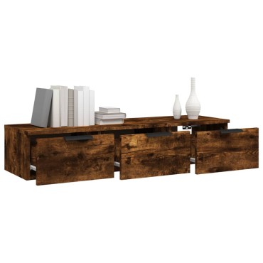 vidaXL Ντουλάπι Τοίχου Καπνιστή Δρυς 102x30x20cm Επεξεργασμένο Ξύλο 1 τεμ.