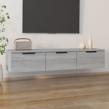 vidaXL Ντουλάπι Τοίχου Γκρι Sonoma102x30x20cm Επεξεργασμένο Ξύλο 1 τεμ.