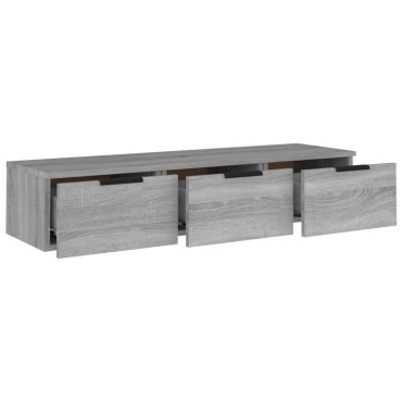 vidaXL Ντουλάπι Τοίχου Γκρι Sonoma102x30x20cm Επεξεργασμένο Ξύλο 1 τεμ.