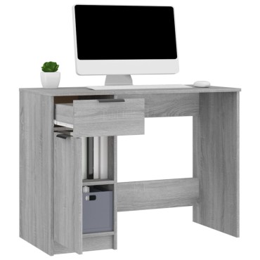 vidaXL Γραφείο Γκρι Sonoma 100x50x75cm από Επεξεργασμένο Ξύλο 1 τεμ.