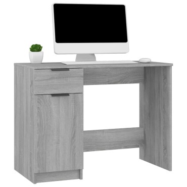 vidaXL Γραφείο Γκρι Sonoma 100x50x75cm από Επεξεργασμένο Ξύλο 1 τεμ.
