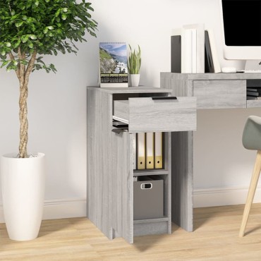 vidaXL Ντουλάπι Γραφείου Γκρι sonoma 33,5x50x75cm Επεξεργ. Ξύλο 1 τεμ.