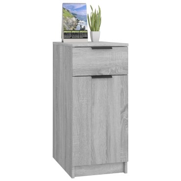 vidaXL Ντουλάπι Γραφείου Γκρι sonoma 33,5x50x75cm Επεξεργ. Ξύλο 1 τεμ.