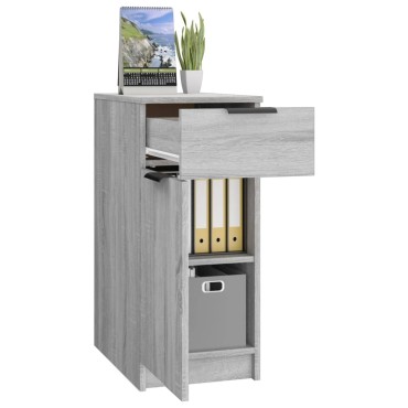 vidaXL Ντουλάπι Γραφείου Γκρι sonoma 33,5x50x75cm Επεξεργ. Ξύλο 1 τεμ.