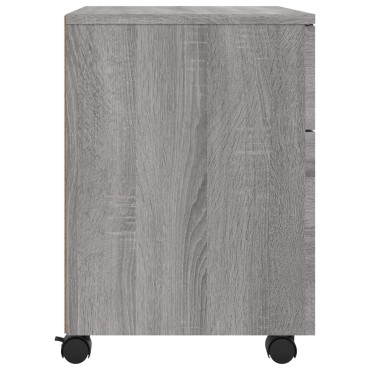 vidaXL Αρχειοθήκη Φορητή Γκρι sonoma45x38x54cm Επεξ. Ξύλο με Ρόδες 1 τεμ.