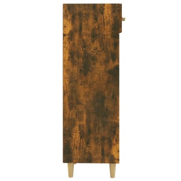 vidaXL Παπουτσοθήκη Καπνιστή Δρυς 30x35x105cm από Επεξεργασμένο Ξύλο