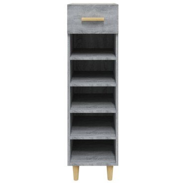 vidaXL Παπουτσοθήκη Γκρι Sonoma 30x35x105cm από Επεξεργασμένο Ξύλο