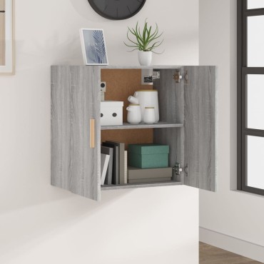 vidaXL Ντουλάπι Τοίχου Γκρι Sonoma 60x30x60cm Επεξεργασμένο Ξύλο 1 τεμ.