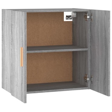 vidaXL Ντουλάπι Τοίχου Γκρι Sonoma 60x30x60cm Επεξεργασμένο Ξύλο 1 τεμ.