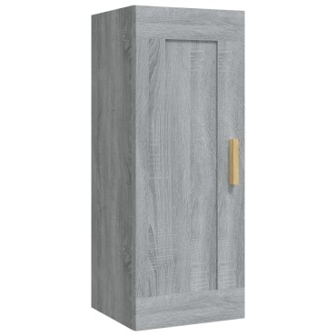 vidaXL Ντουλάπι Τοίχου Γκρι Sonoma 35x34x90cm Επεξεργασμένο Ξύλο 1 τεμ.