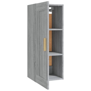 vidaXL Ντουλάπι Τοίχου Γκρι Sonoma 35x34x90cm Επεξεργασμένο Ξύλο 1 τεμ.