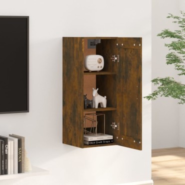 vidaXL Ντουλάπι Κρεμαστό Καπνιστή δρυς35x34x90cm Επεξεργασμένο Ξύλο 1 τεμ.