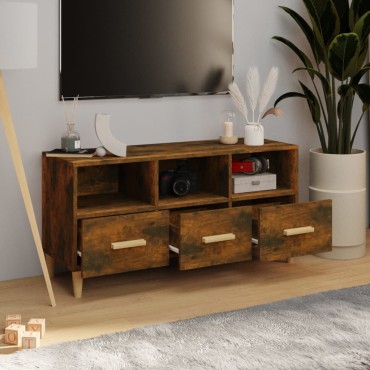 vidaXL Έπιπλο Τηλεόρασης Καπνιστή Δρυς102x36x50cm Επεξεργασμένο Ξύλο