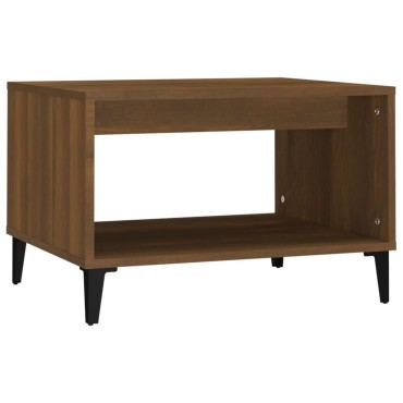 vidaXL Τραπεζάκι Σαλονιού Καφέ Δρυς 60x50x40cm Επεξεργασμένο Ξύλο 1 τεμ.