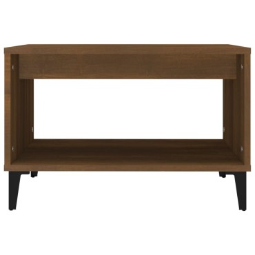 vidaXL Τραπεζάκι Σαλονιού Καφέ Δρυς 60x50x40cm Επεξεργασμένο Ξύλο 1 τεμ.