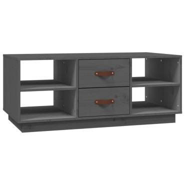 vidaXL Τραπεζάκι Σαλονιού Γκρι 100x50x41cm Μασίφ Ξύλο Πεύκου 1 τεμ.