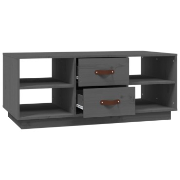 vidaXL Τραπεζάκι Σαλονιού Γκρι 100x50x41cm Μασίφ Ξύλο Πεύκου 1 τεμ.