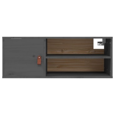 vidaXL Ντουλάπι Τοίχου γκρί 80x30x30cm από Μασίφ Ξύλο Πεύκου 1 τεμ.