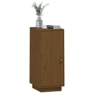 vidaXL Μπουφές Καφέ Μελί 34x40x75cm από Μασίφ Ξύλο Πεύκου 1 τεμ.