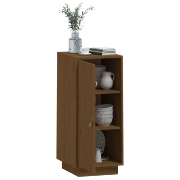 vidaXL Μπουφές Καφέ Μελί 34x40x75cm από Μασίφ Ξύλο Πεύκου 1 τεμ.