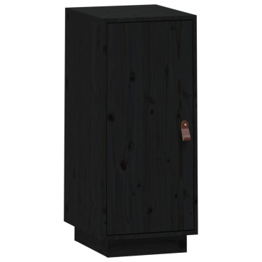 vidaXL Ντουλάπι Μαύρο 34x40x75cm από Μασίφ Ξύλο Πεύκου 1 τεμ.