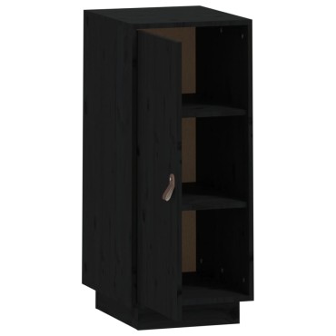 vidaXL Ντουλάπι Μαύρο 34x40x75cm από Μασίφ Ξύλο Πεύκου 1 τεμ.