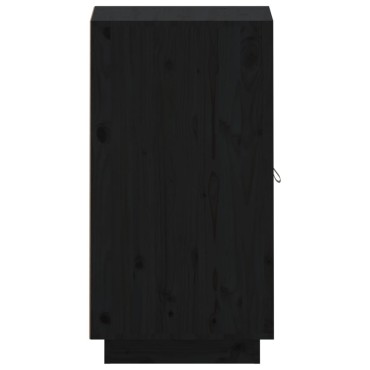 vidaXL Ντουλάπι Μαύρο 34x40x75cm από Μασίφ Ξύλο Πεύκου 1 τεμ.