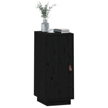 vidaXL Ντουλάπι Μαύρο 34x40x75cm από Μασίφ Ξύλο Πεύκου 1 τεμ.