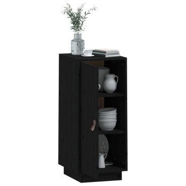 vidaXL Ντουλάπι Μαύρο 34x40x75cm από Μασίφ Ξύλο Πεύκου 1 τεμ.