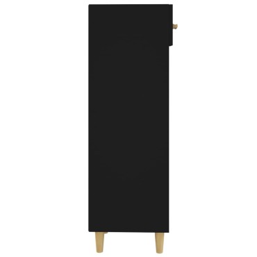 vidaXL Παπουτσοθήκη Μαύρη 30x35x105cm από Επεξεργασμένο Ξύλο