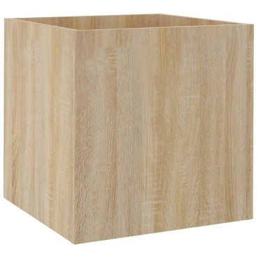 vidaXL Ζαρντινιέρα Sonoma Δρυς 40 x 40 x 40 εκ. από Επεξεργασμένο Ξύλο