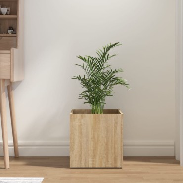 vidaXL Ζαρντινιέρα Sonoma Δρυς 40 x 40 x 40 εκ. από Επεξεργασμένο Ξύλο