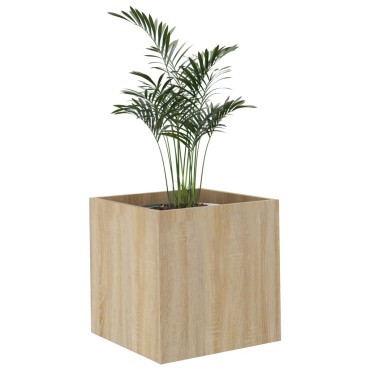 vidaXL Ζαρντινιέρα Sonoma Δρυς 40 x 40 x 40 εκ. από Επεξεργασμένο Ξύλο