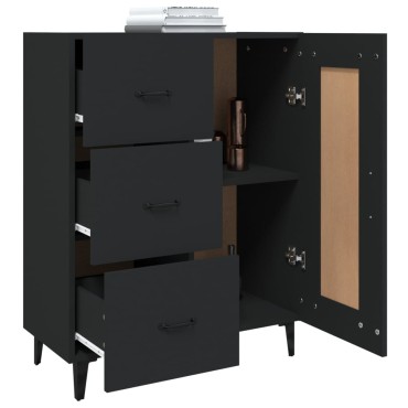 vidaXL Ντουλάπι Μαύρο 69,5x34x90cm από Επεξεργασμένο Ξύλο 1 τεμ.