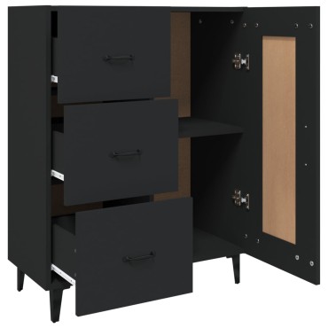 vidaXL Ντουλάπι Μαύρο 69,5x34x90cm από Επεξεργασμένο Ξύλο 1 τεμ.