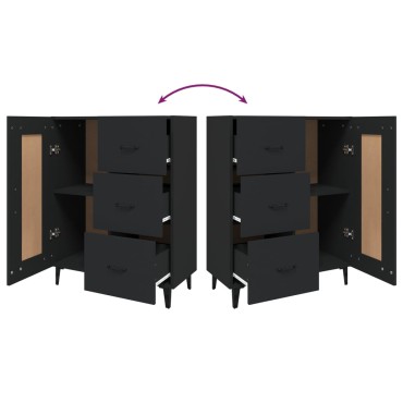 vidaXL Ντουλάπι Μαύρο 69,5x34x90cm από Επεξεργασμένο Ξύλο 1 τεμ.