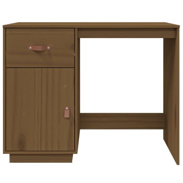 vidaXL Γραφείο Καφέ Μελί 95x50x75cm από Μασίφ Ξύλο Πεύκου 1 τεμ.