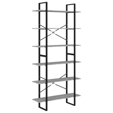 vidaXL Ραφιέρα Γκρι Sonoma 100x30x210cm από Επεξεργασμένο Ξύλο 1 τεμ.
