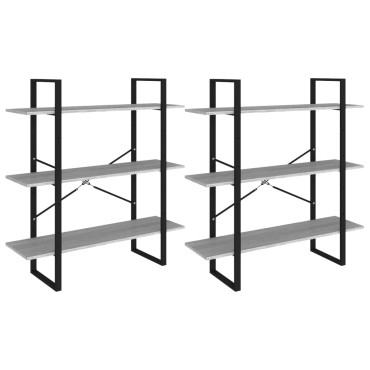 vidaXL Ραφιέρα Γκρι Sonoma 100x30x210cm από Επεξεργασμένο Ξύλο 1 τεμ.