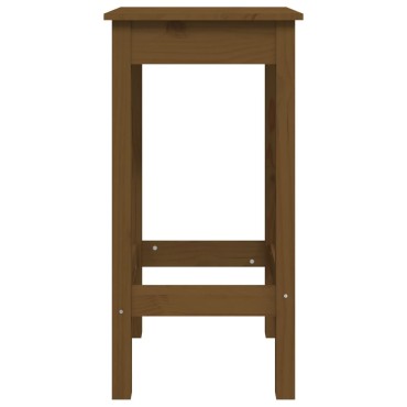 vidaXL Καρέκλες Μπαρ 2 τεμ. Καφέ Μελί 40x40x78cm Μασίφ Ξύλο Πεύκου