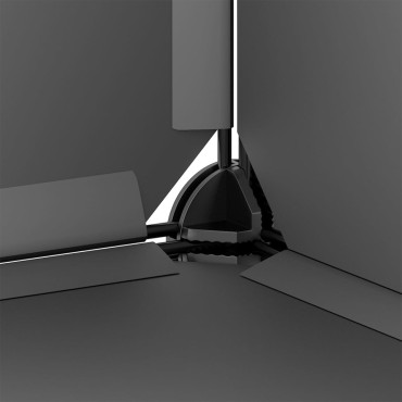 vidaXL Κλουβί Μικρών Ζώων Μαύρο 142x74x93 εκ. Πολυπροπυλένιο/Ατσάλι