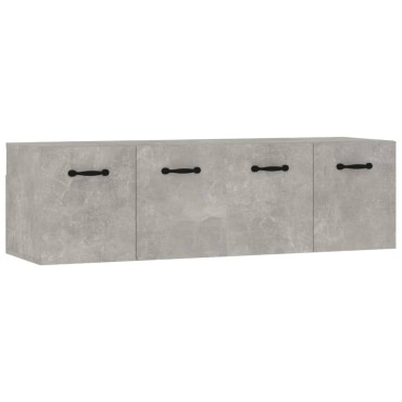 vidaXL Ντουλάπια Τοίχου 2 τεμ. Γκρι Σκυρ. 80x35x36,5cm Επεξ. Ξύλο