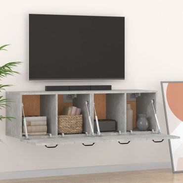 vidaXL Ντουλάπια Τοίχου 2 τεμ. Γκρι Σκυρ. 80x35x36,5cm Επεξ. Ξύλο