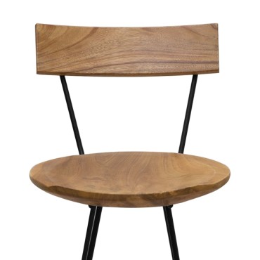 vidaXL Σκαμπό Μπαρ 2 τεμ. από Μασίφ Ξύλο Teak 40x40x103cm