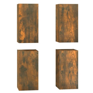vidaXL Έπιπλα Τηλεόρασης4 τεμ. Καπν. Δρυς 30,5x30x60cm Επ. Ξύλο